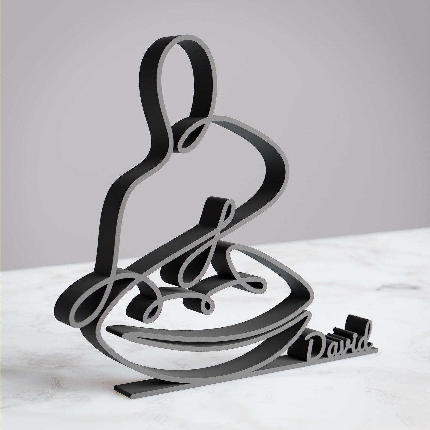 Handpan Hang Drummer - Customized Line Art Figure