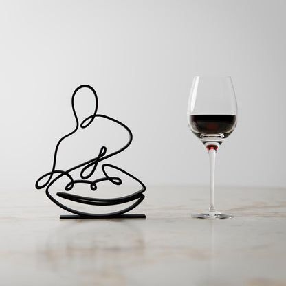 Handpan Hang Drummer - Customized Line Art Figure