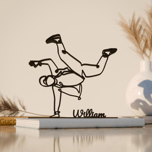 Hip Hop Dancer - Customized Line Art Figure