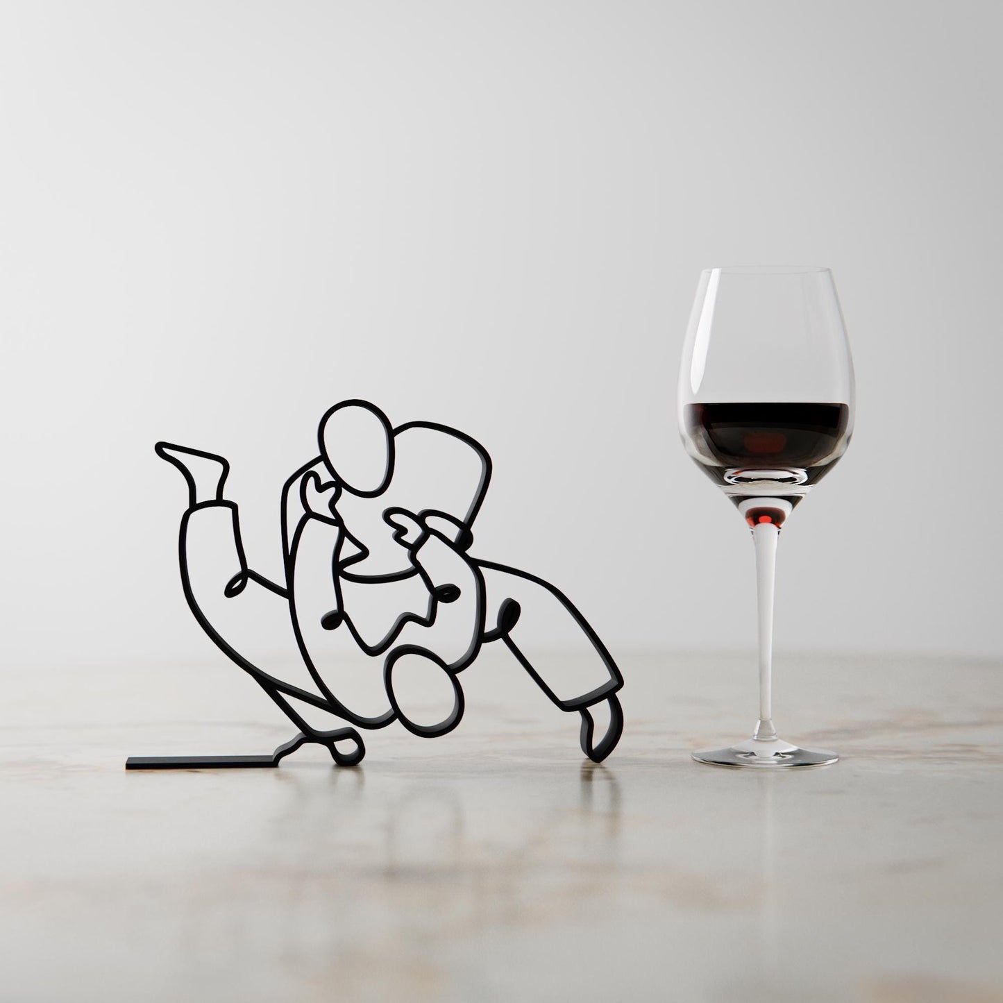 Jiu jitsu Fighter - Customized Line Art Figure