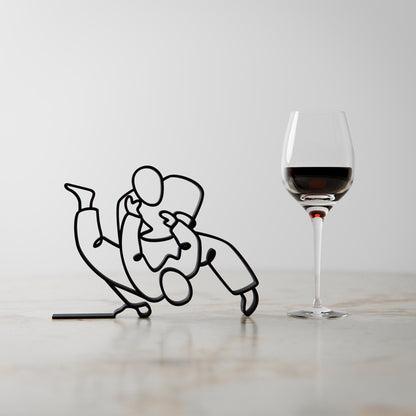 Jiu jitsu Fighter - Customized Line Art Figure