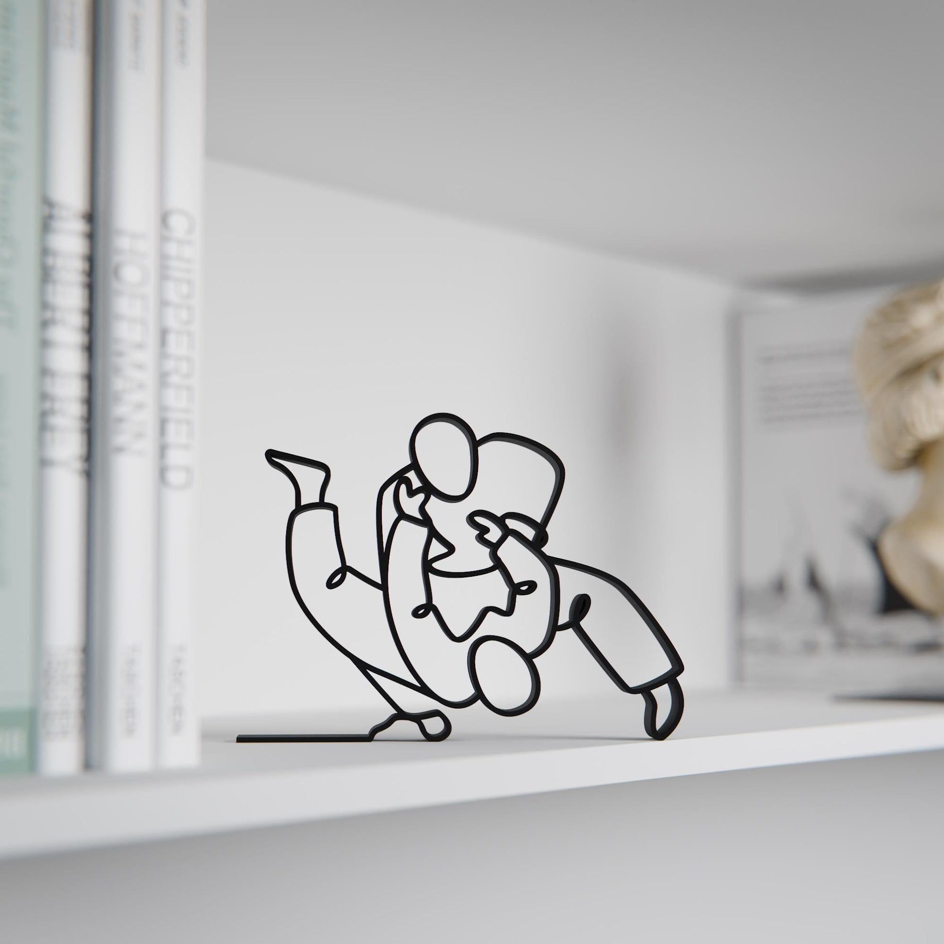 Jiu jitsu Fighter - Customized Line Art Figure