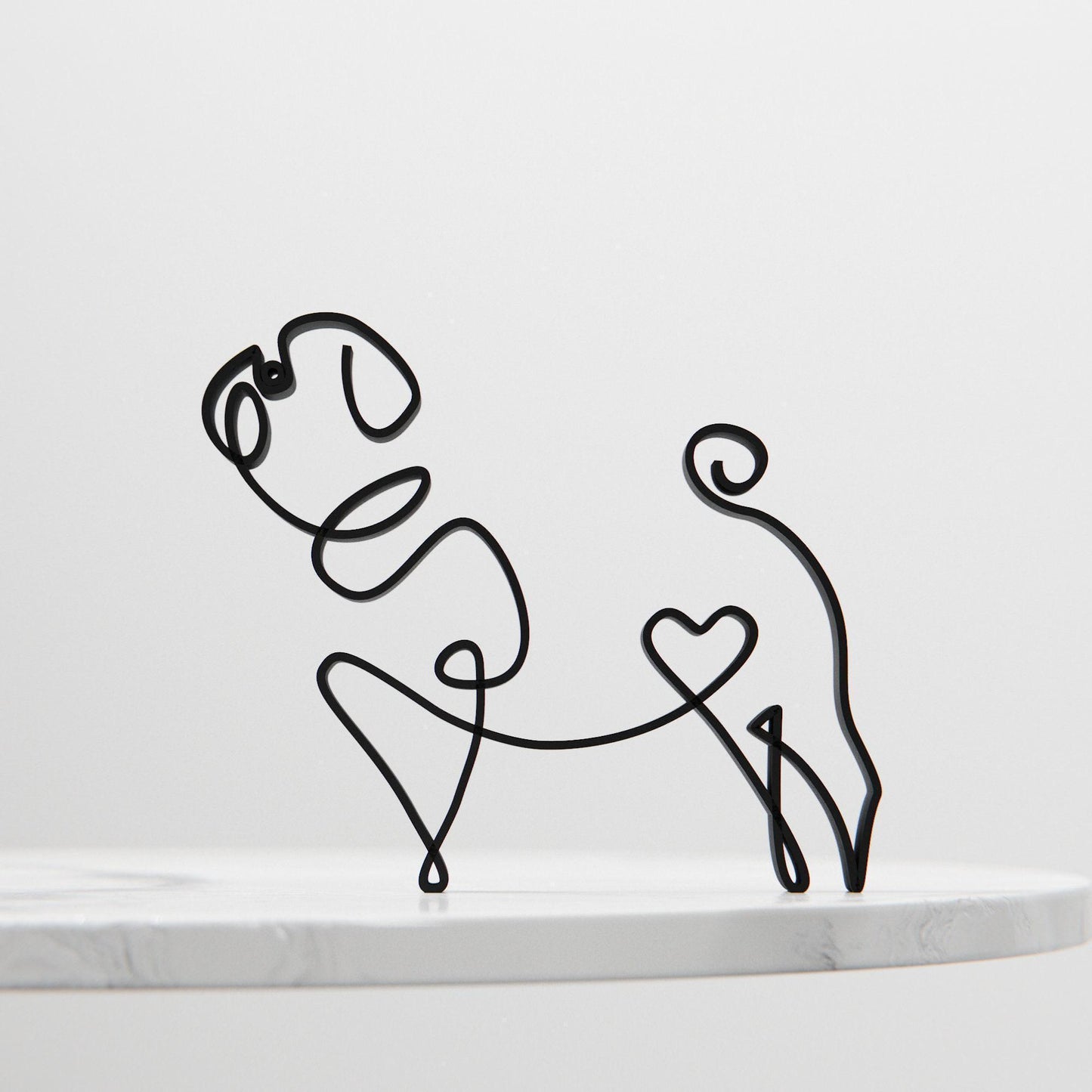 Pug Dog 79 - Line Art Figure