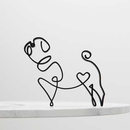 Pug Dog 79 - Line Art Figure