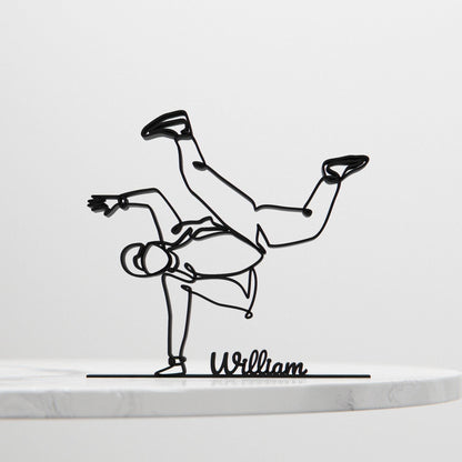 Hip Hop Dancer - Customized Line Art Figure