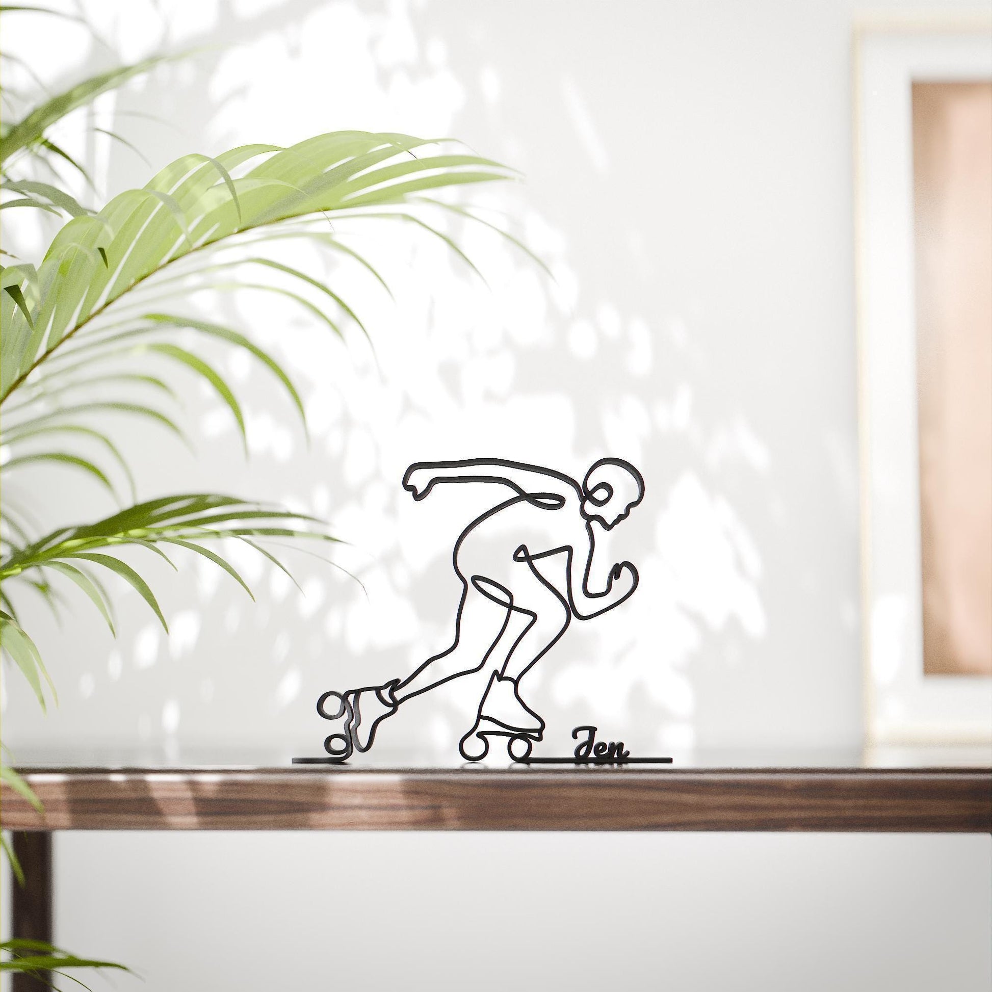 Roller Skater - Customized Line Art Figure