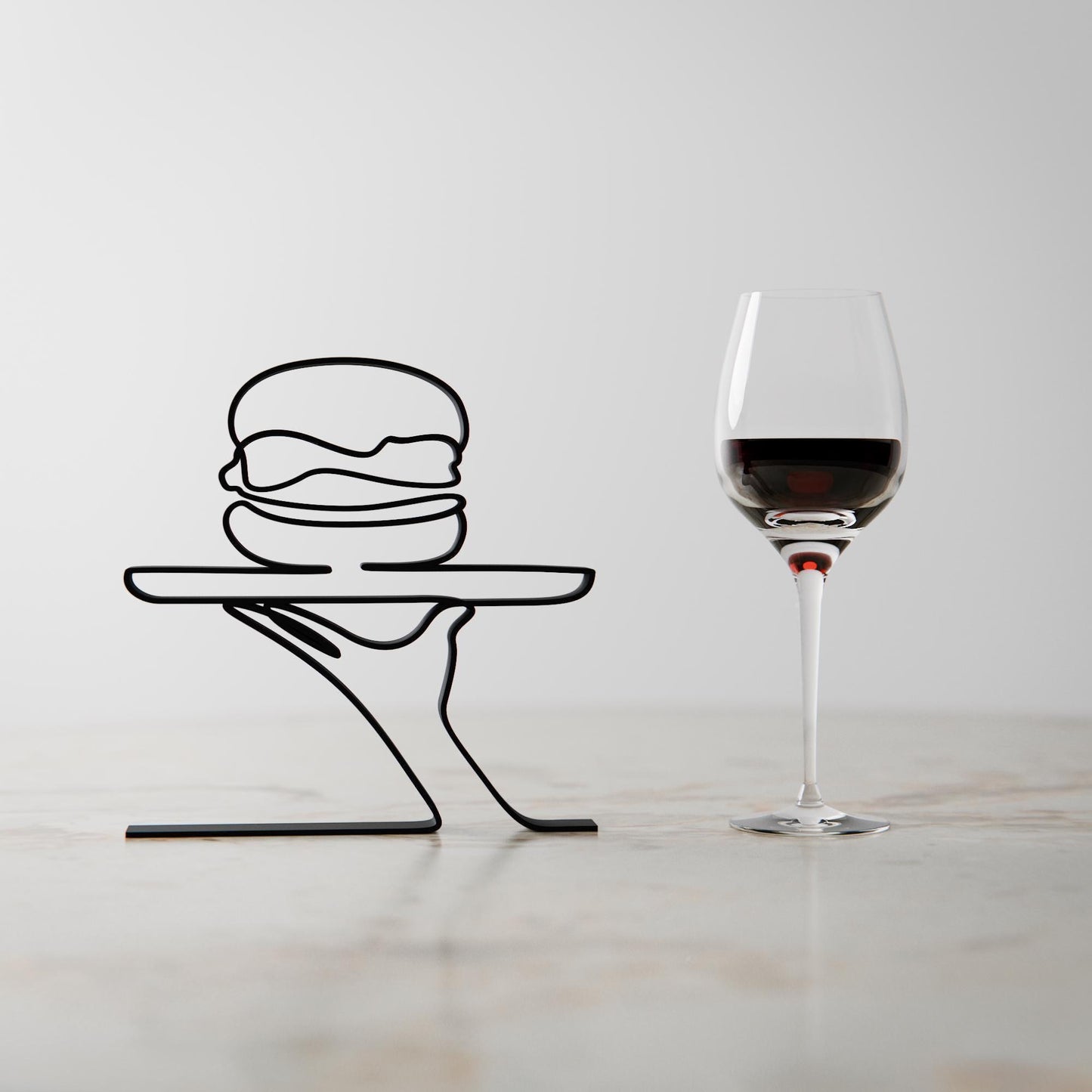 Fast Food Worker - Customized Line Art Figure