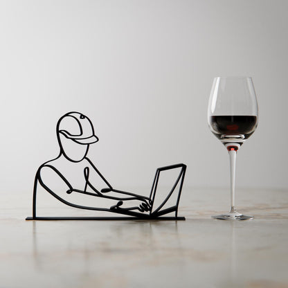 Computer Engineer - Customized Line Art Figure