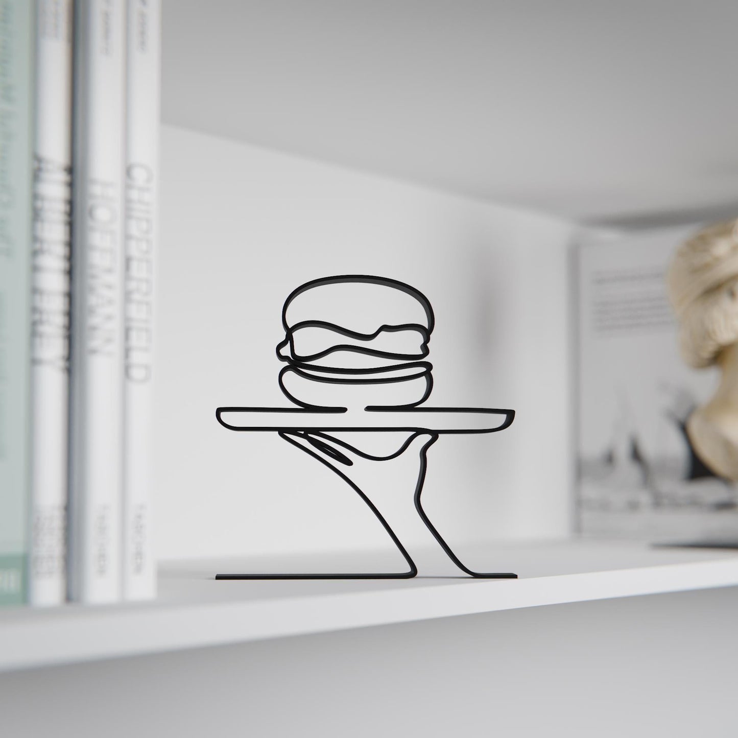 Fast Food Worker - Customized Line Art Figure