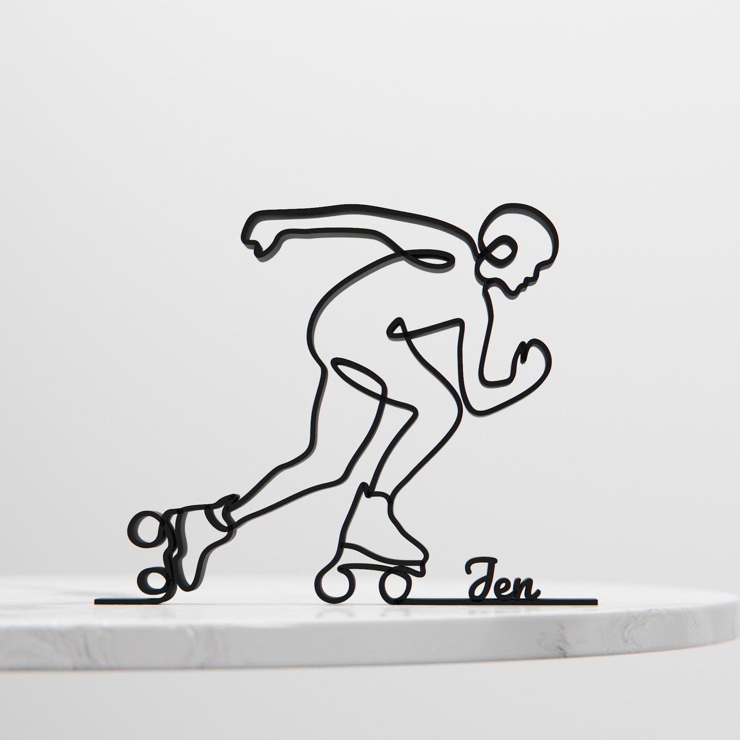 Roller Skater - Customized Line Art Figure