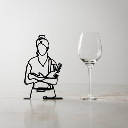 Hairdresser - Customized Line Art Figure