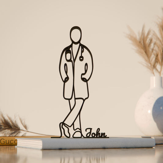 Doctor - Customized Line Art Figure
