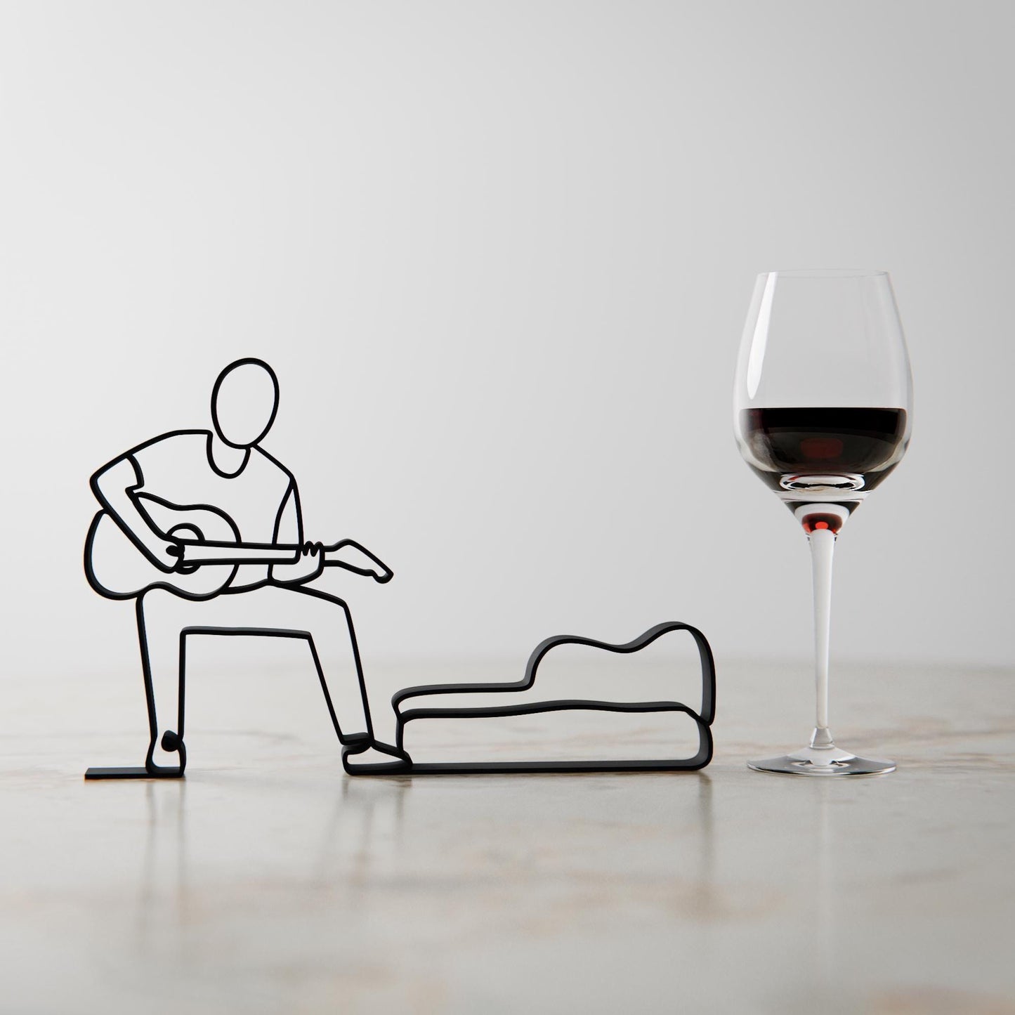 Street Musician - Customized Line Art Figure