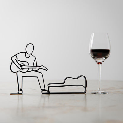 Street Musician - Customized Line Art Figure