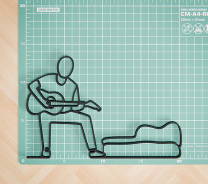 Street Musician - Customized Line Art Figure