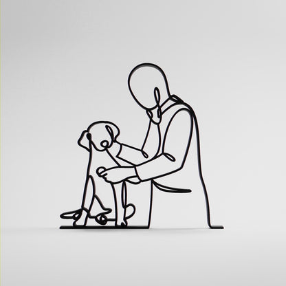 Veterinarian - Customized Line Art Figure