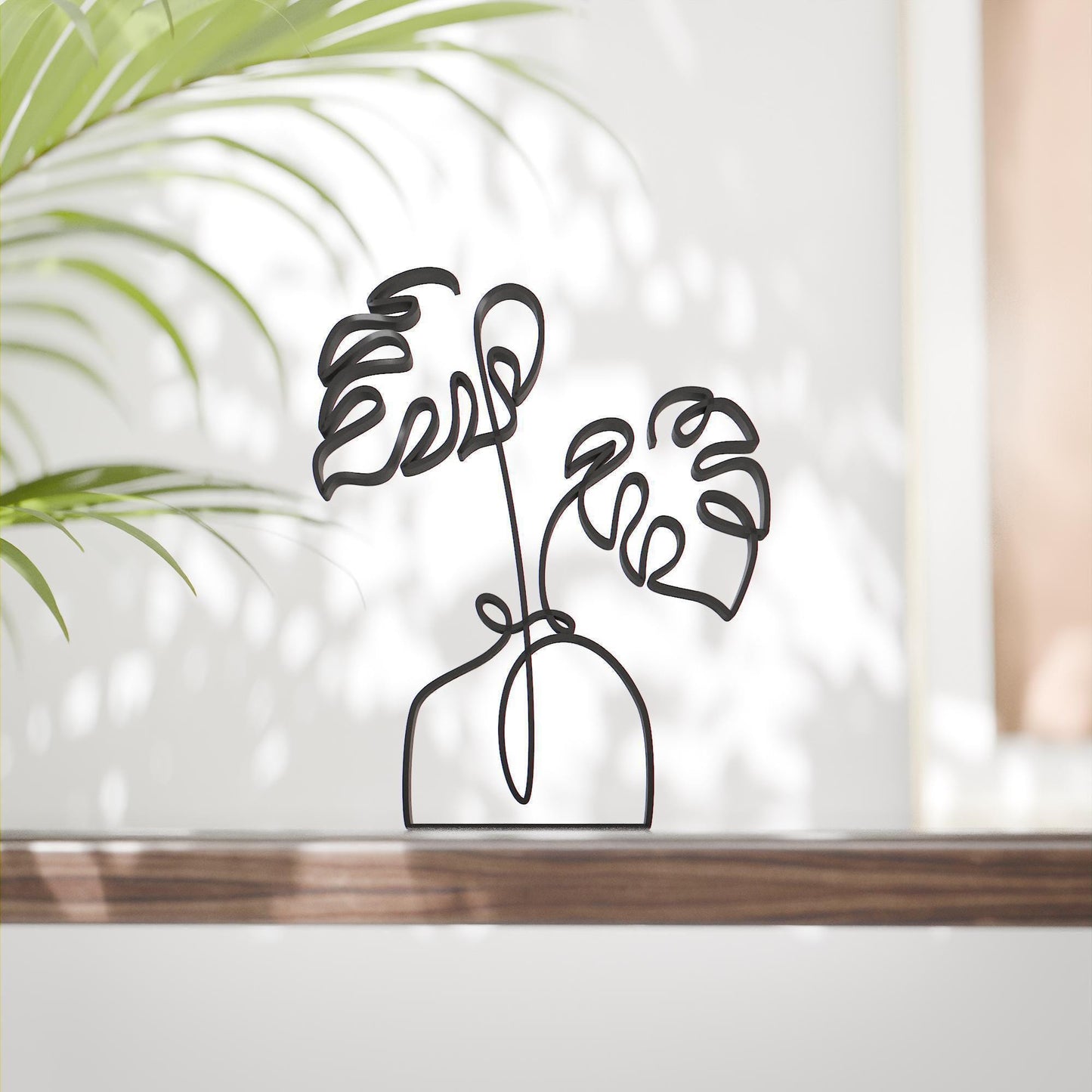 Monstera Plant - Line Art Figure