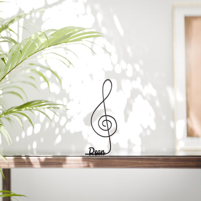 Treble Clef - Customized Line Art Figure