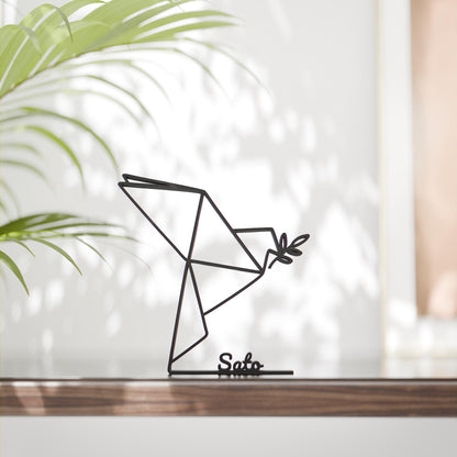 Origami Dove - Customized Line Art Figure