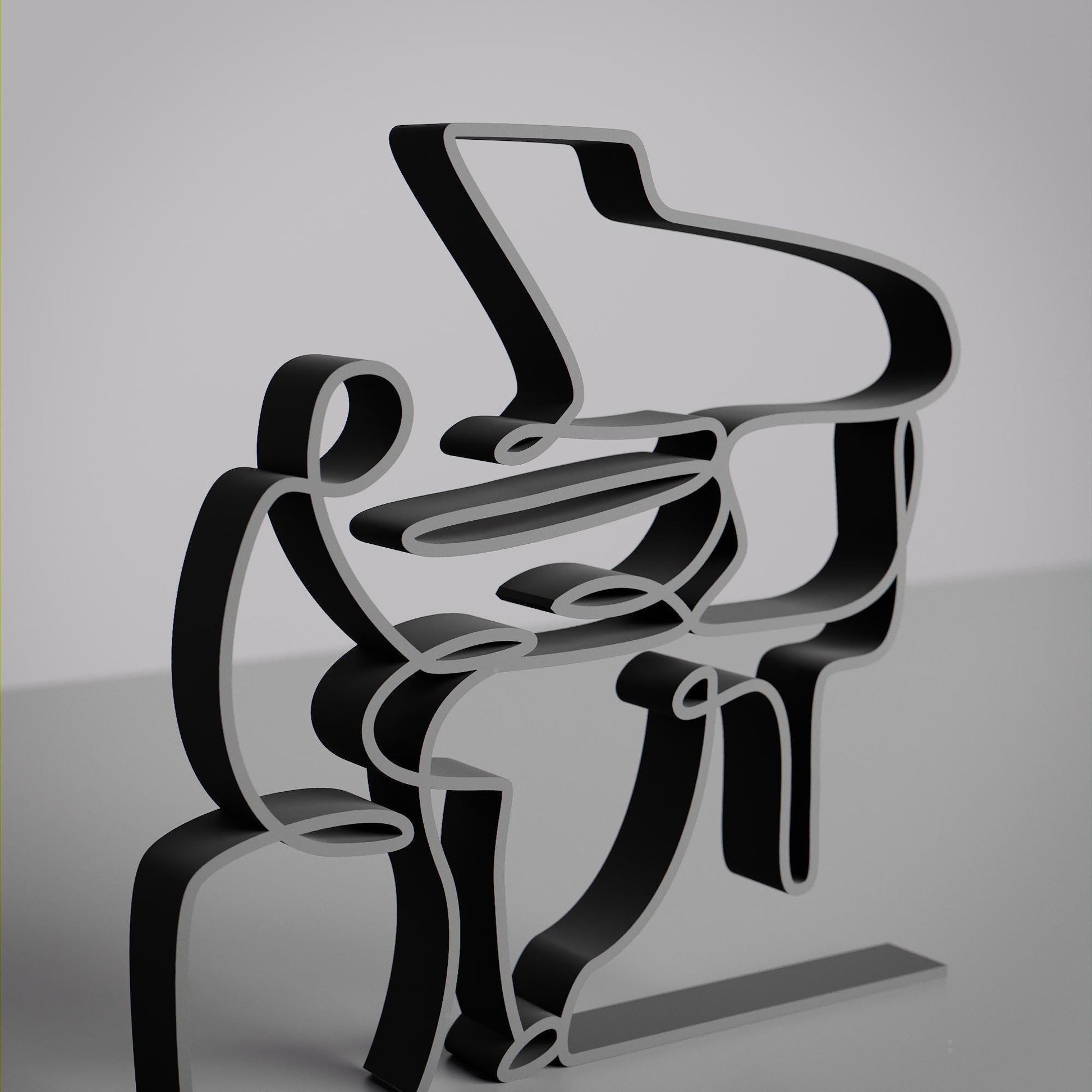 Pianist - Customized Line Art Figure