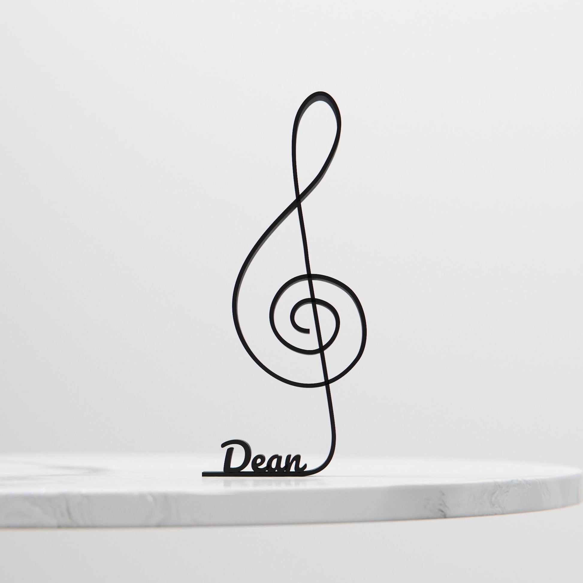 Treble Clef - Customized Line Art Figure