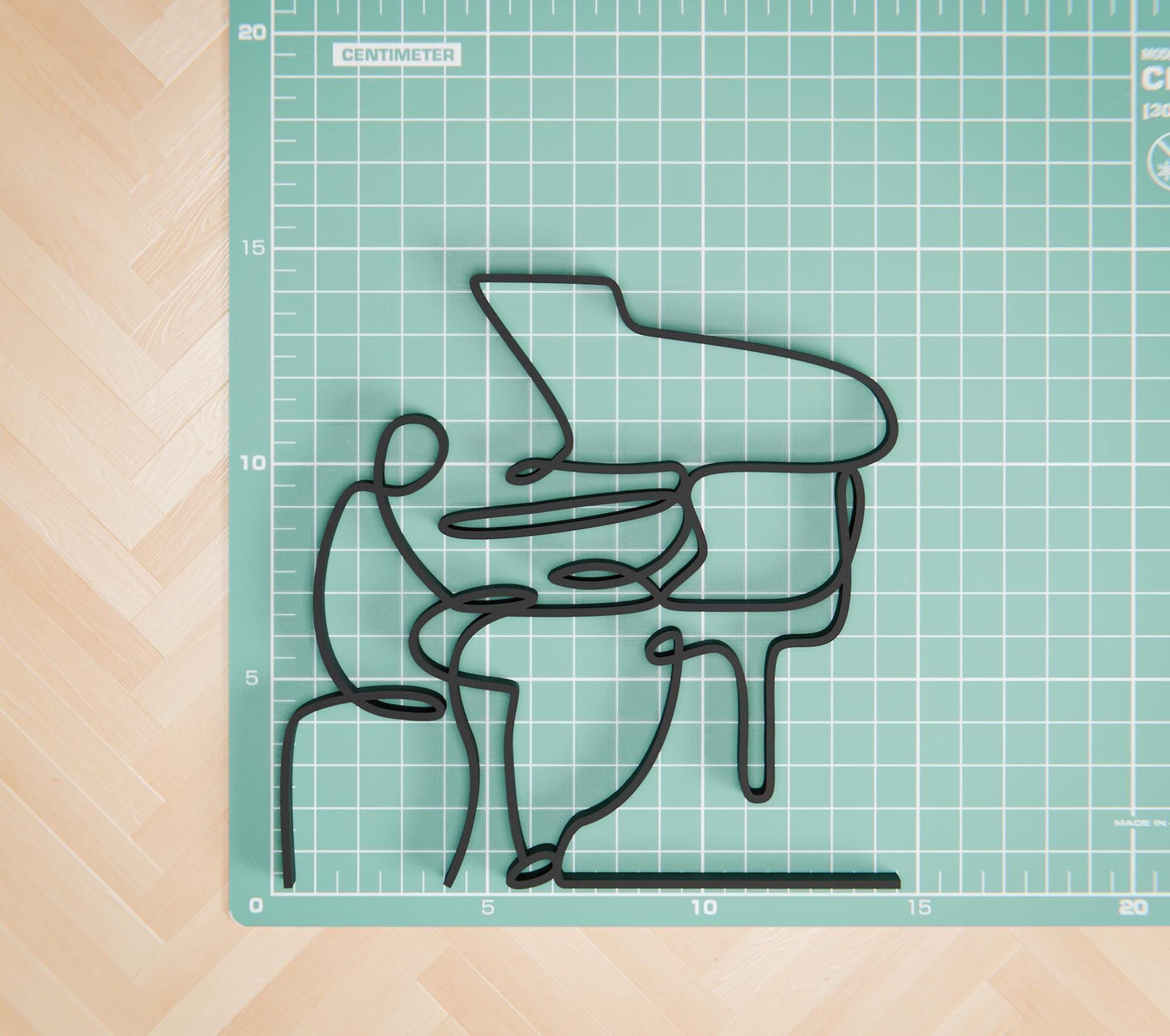 Pianist - Customized Line Art Figure