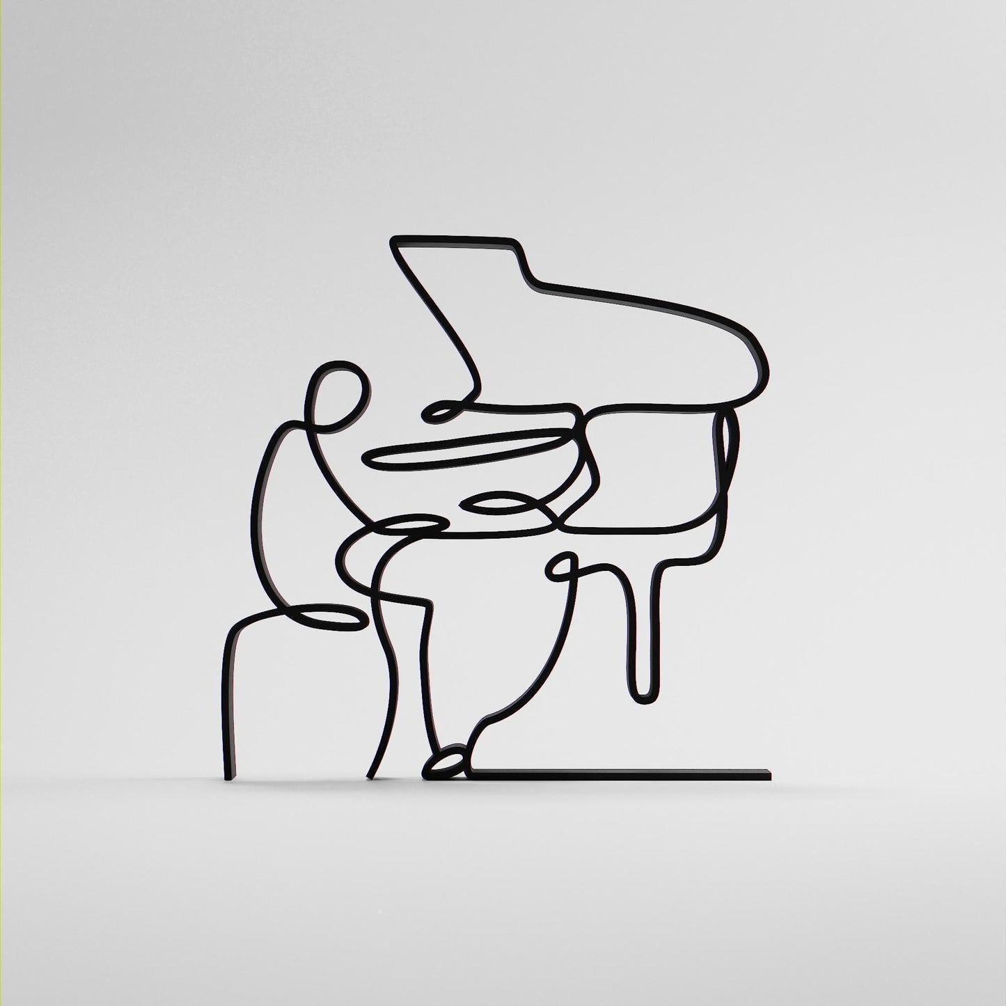 Pianist - Customized Line Art Figure