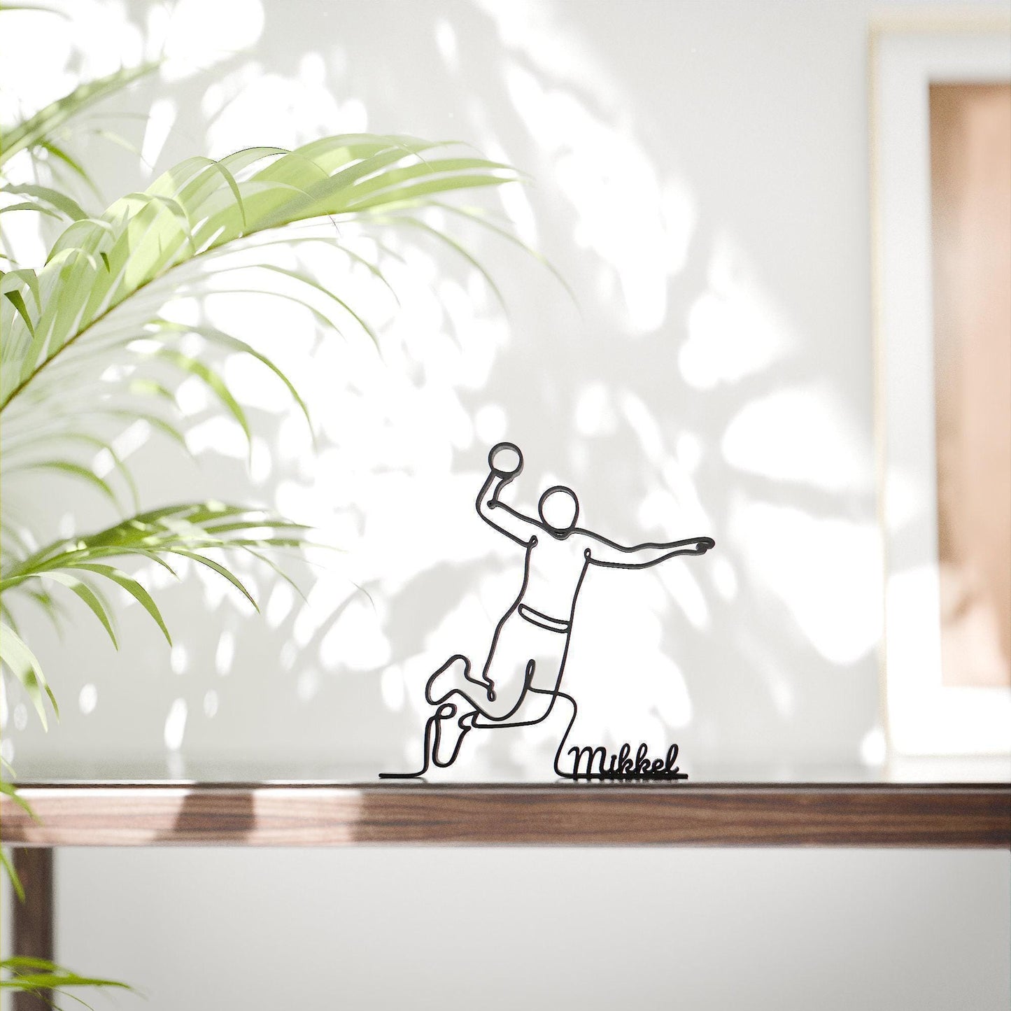 Handball Player - Customized Line Art Figure