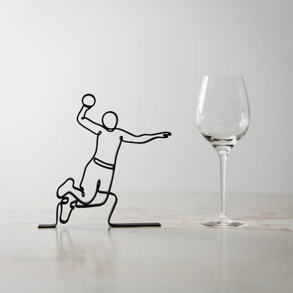 Handball Player - Customized Line Art Figure