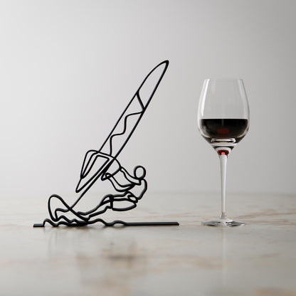 Windsurfer - Customized Line Art Figure