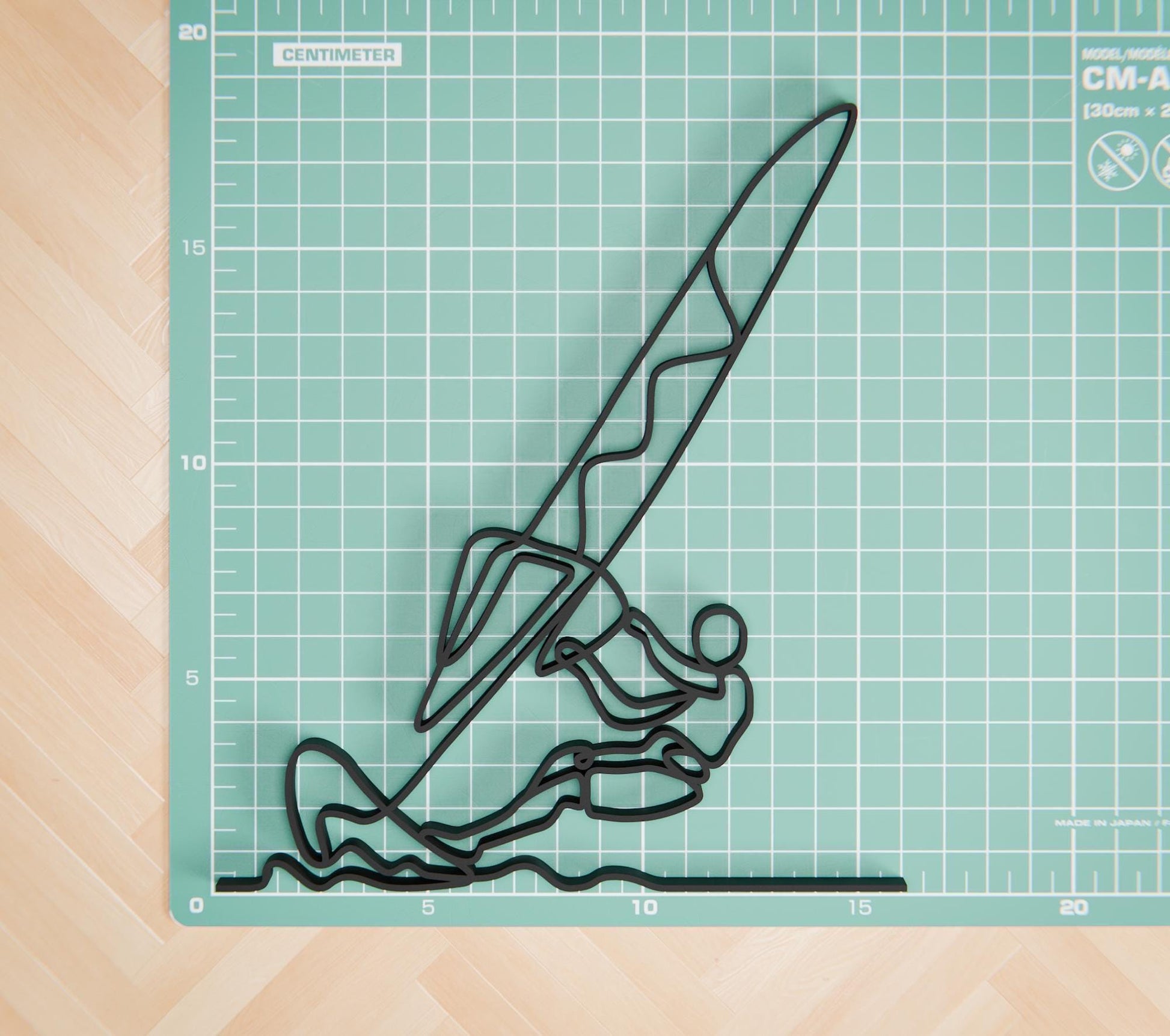 Windsurfer - Customized Line Art Figure