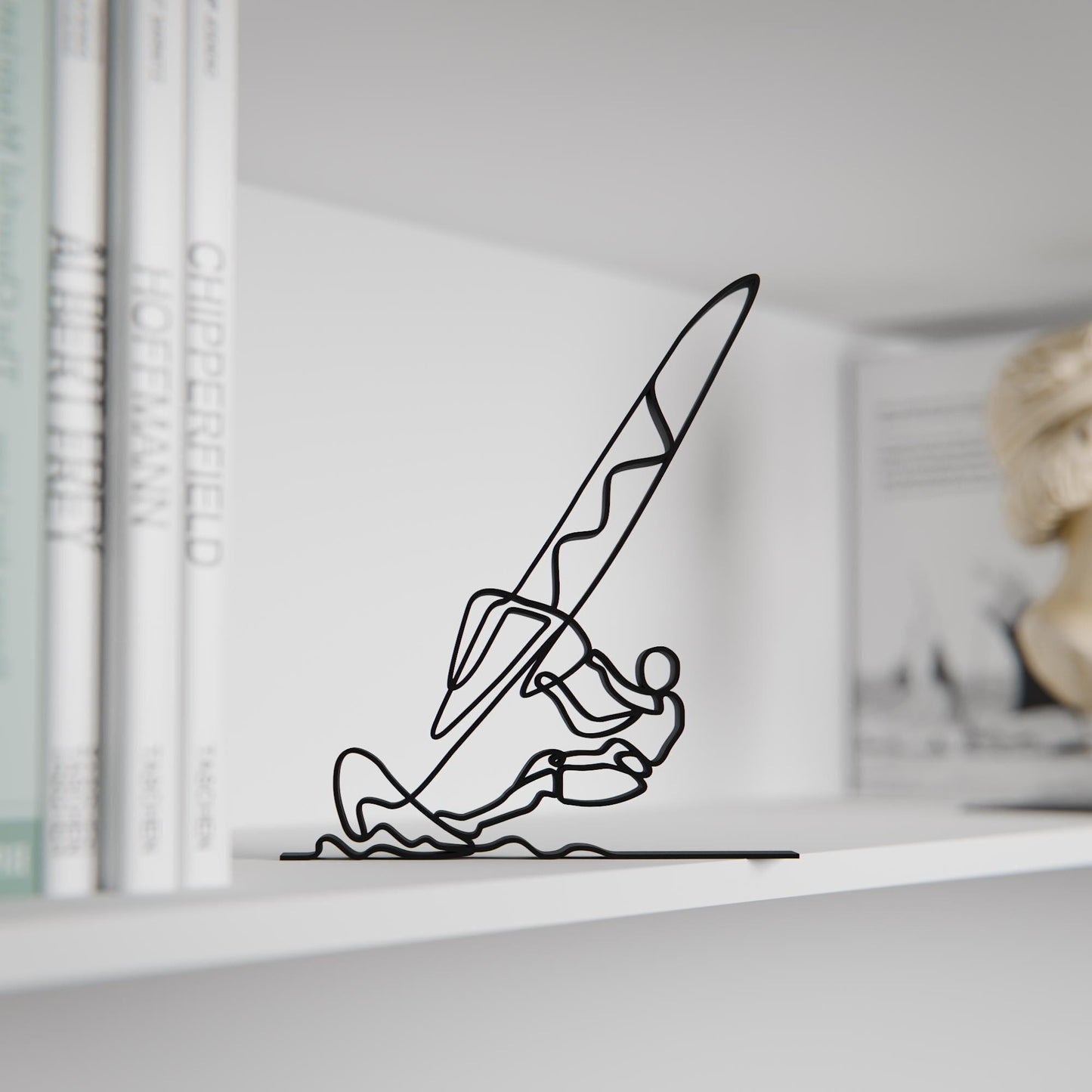 Windsurfer - Customized Line Art Figure