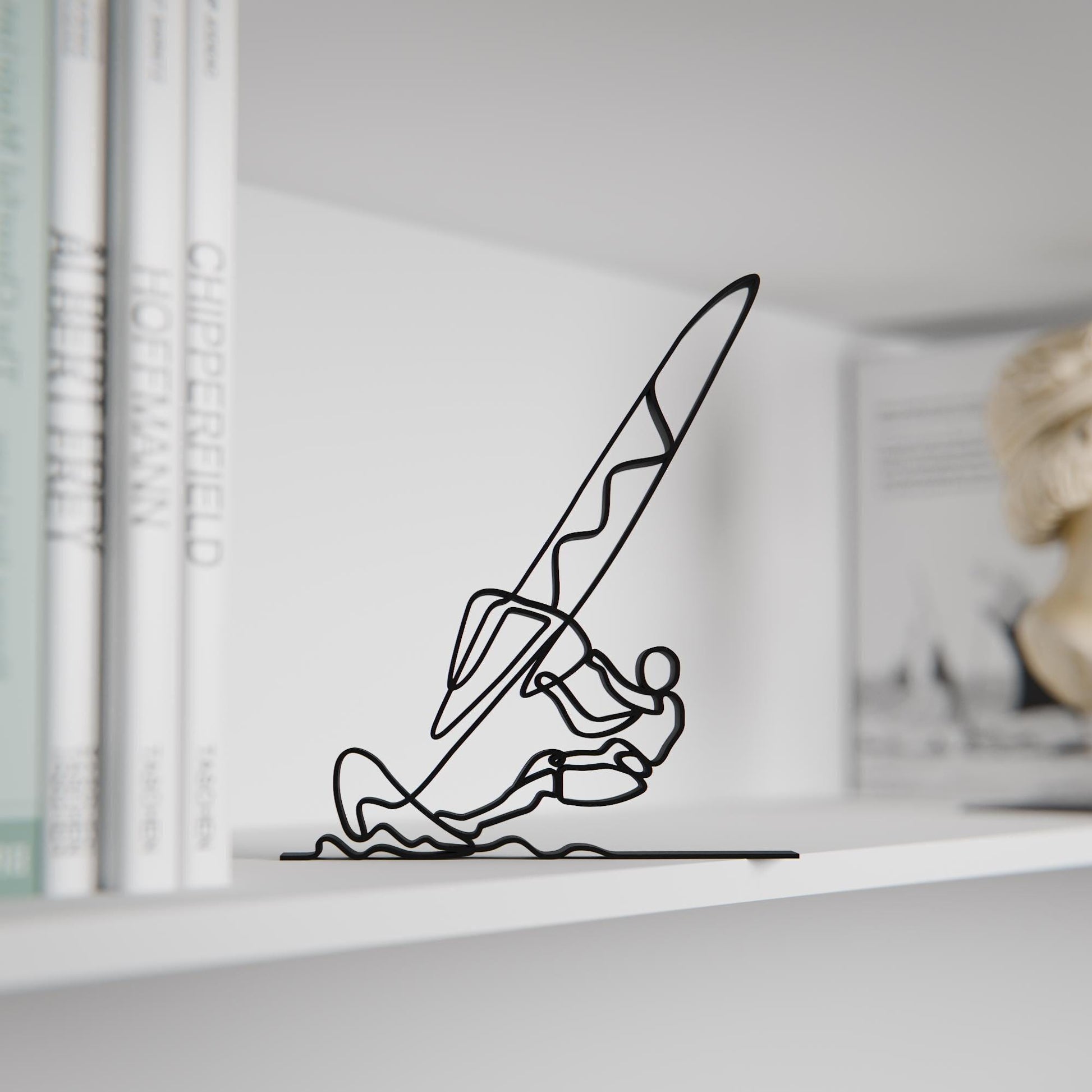 Windsurfer - Customized Line Art Figure