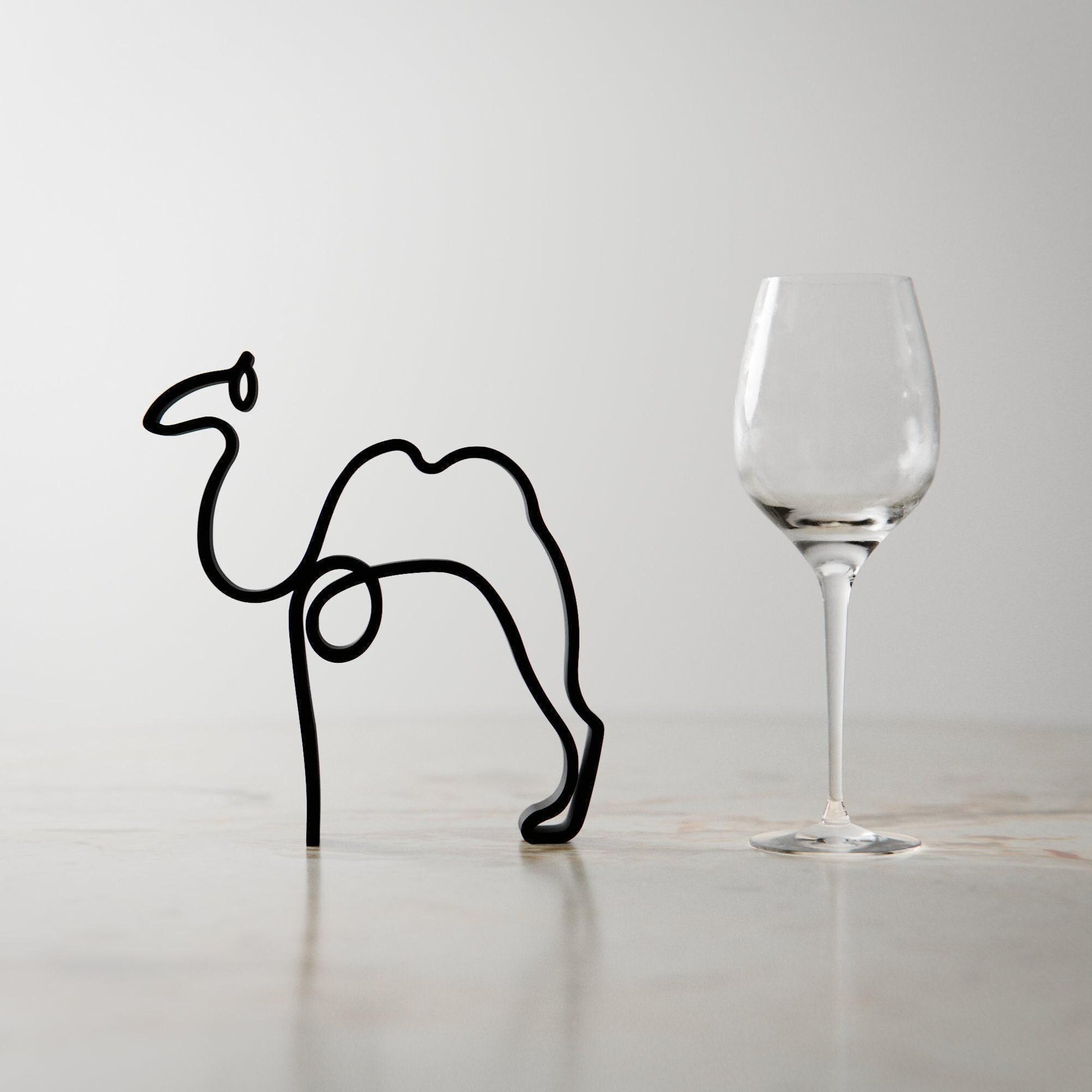 Picasso's Camel - Line Art Figure