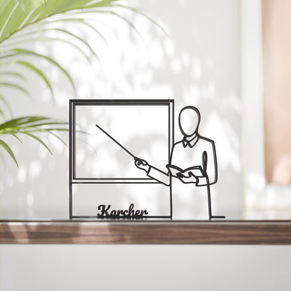 Teacher - Customized Line Art Figure