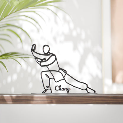 Tai Chi Practitioner - Customized Line Art Figure