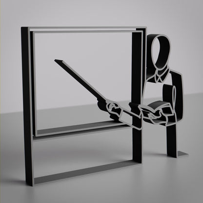 Teacher - Customized Line Art Figure