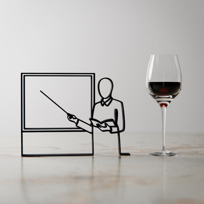 Teacher - Customized Line Art Figure