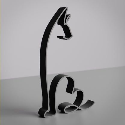 Sphynx Cat 05 - Line Art Figure