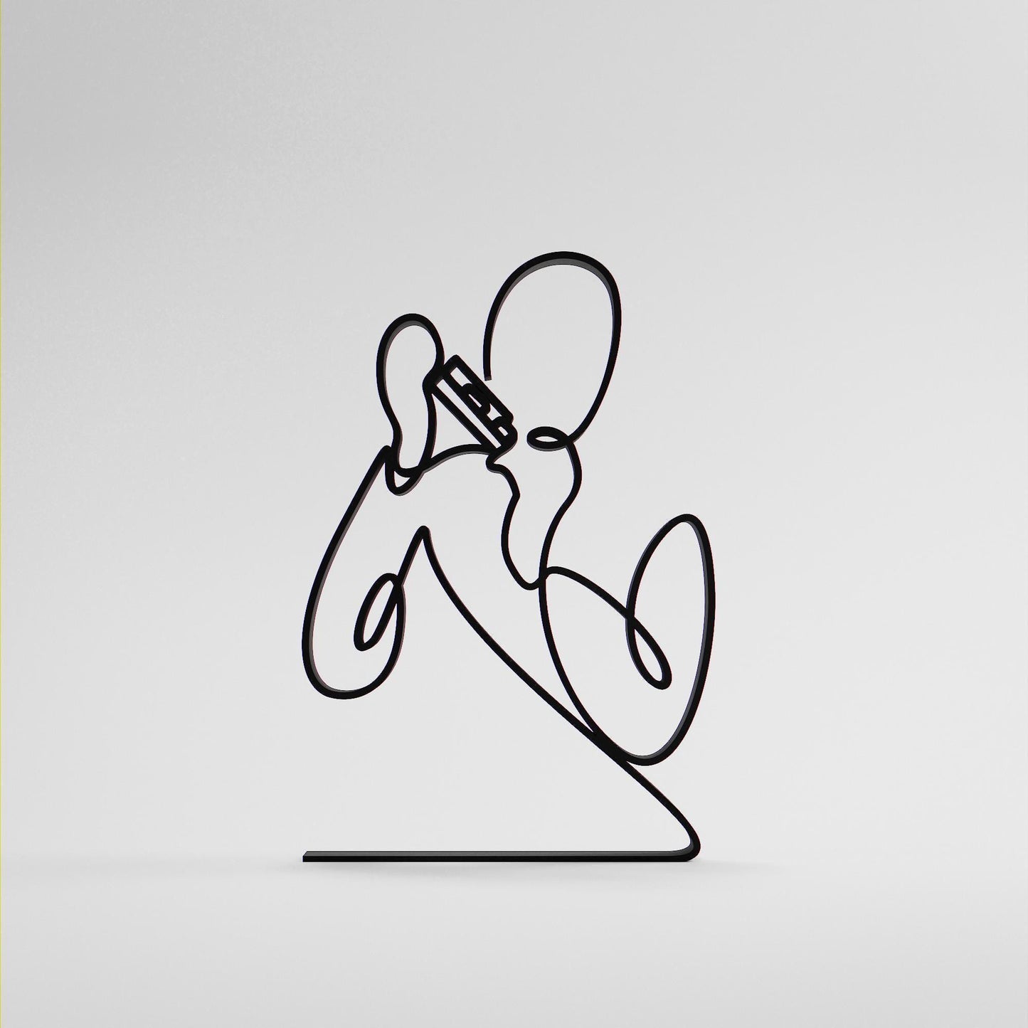 Harmonica Player - Customized Line Art Figure