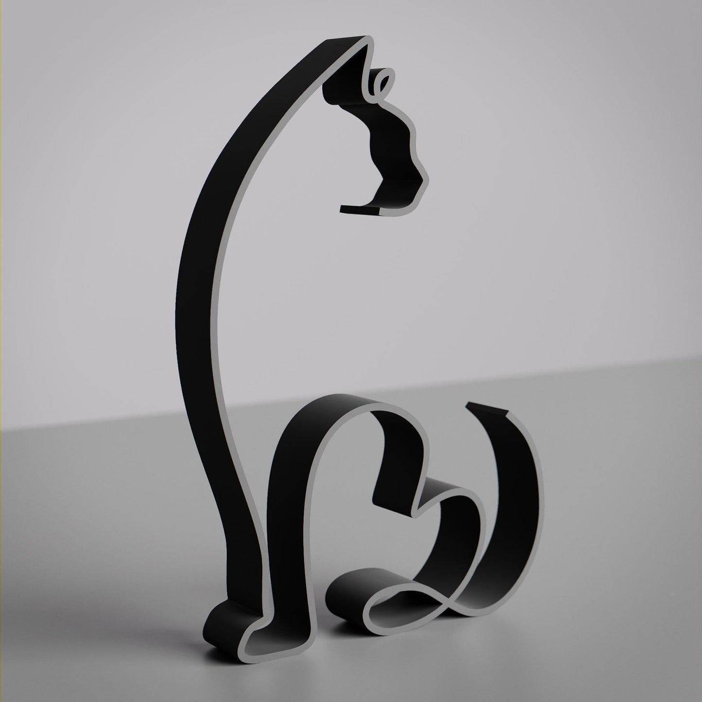 Ragdoll Cat 06 - Line Art Figure