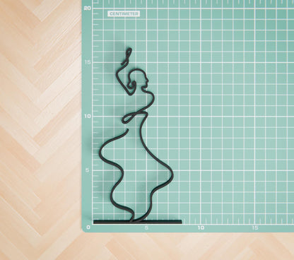 Flamenco Dancer - Customized Line Art Figure