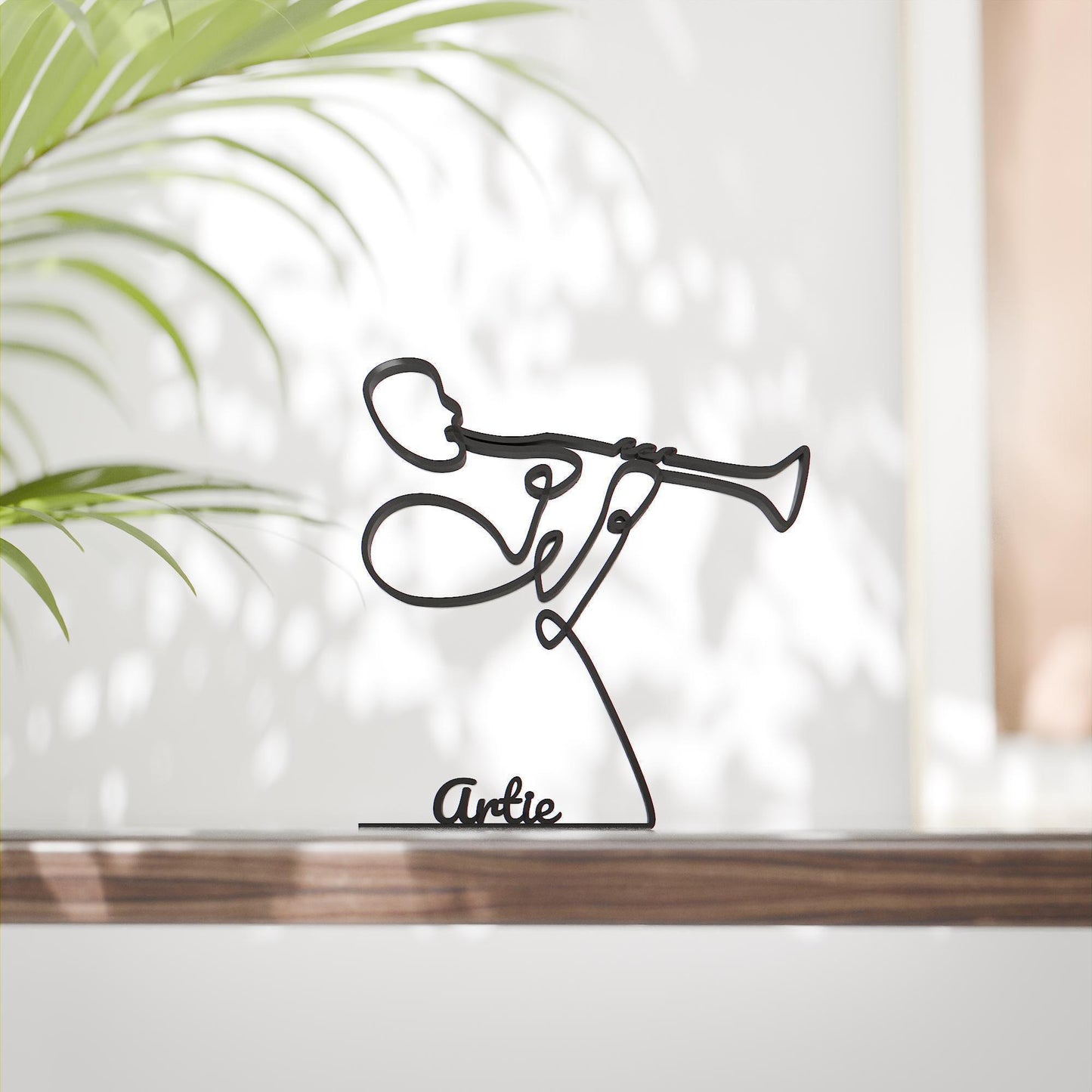 Clarinet Player - Customized Line Art Figure