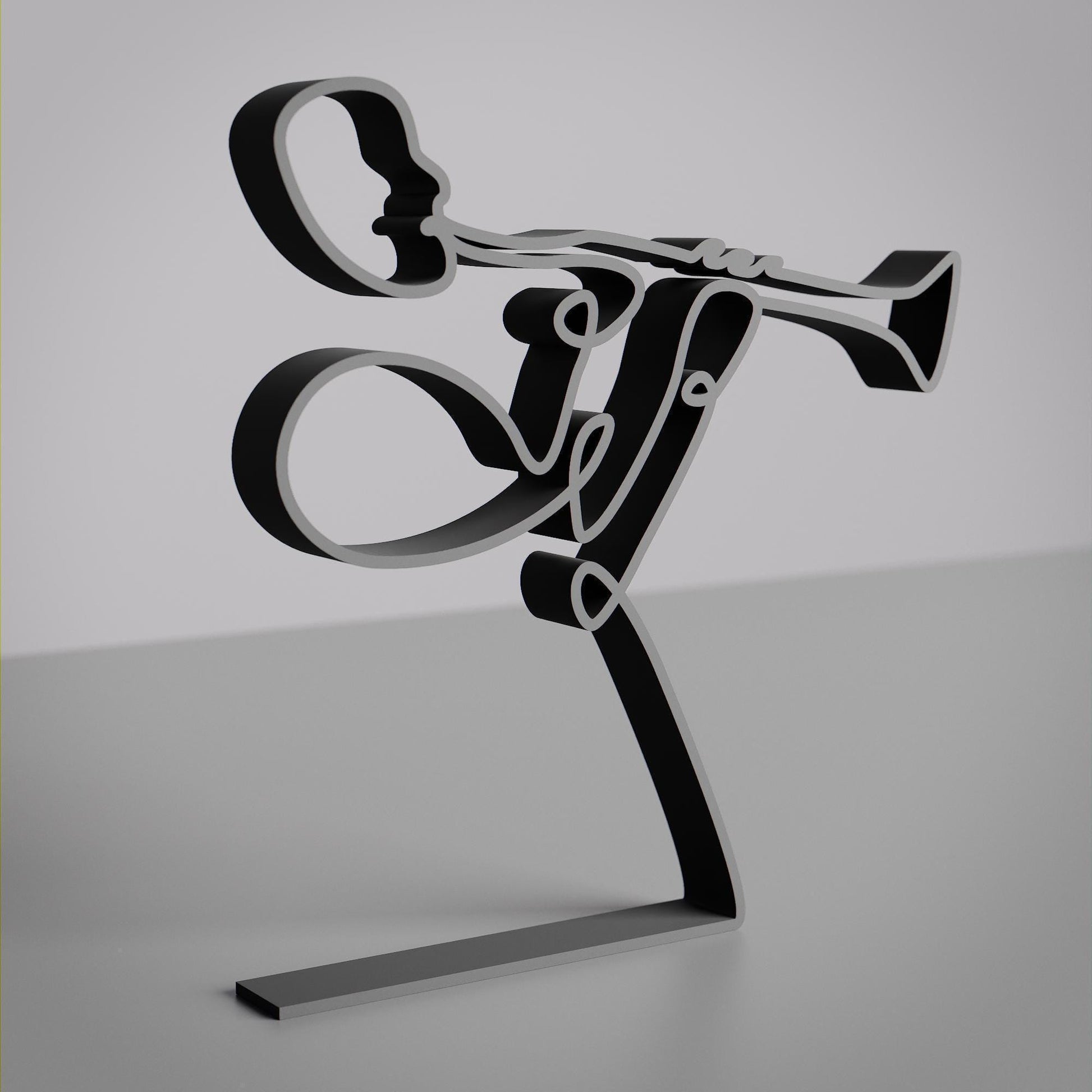 Clarinet Player - Customized Line Art Figure