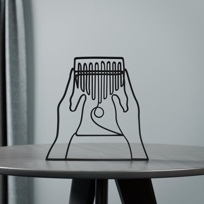 Kalimba Player - Customized Line Art Figure
