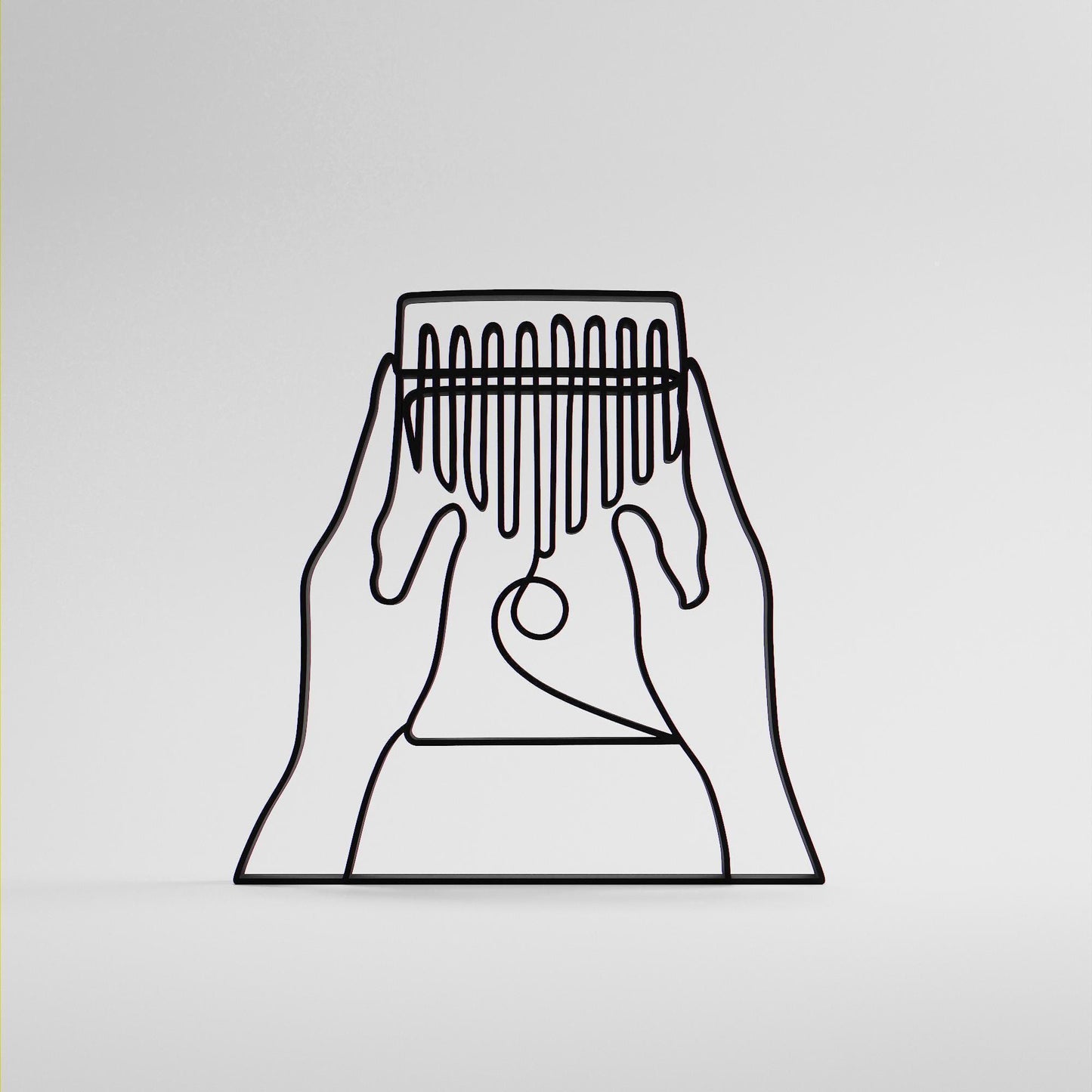 Kalimba Player - Customized Line Art Figure