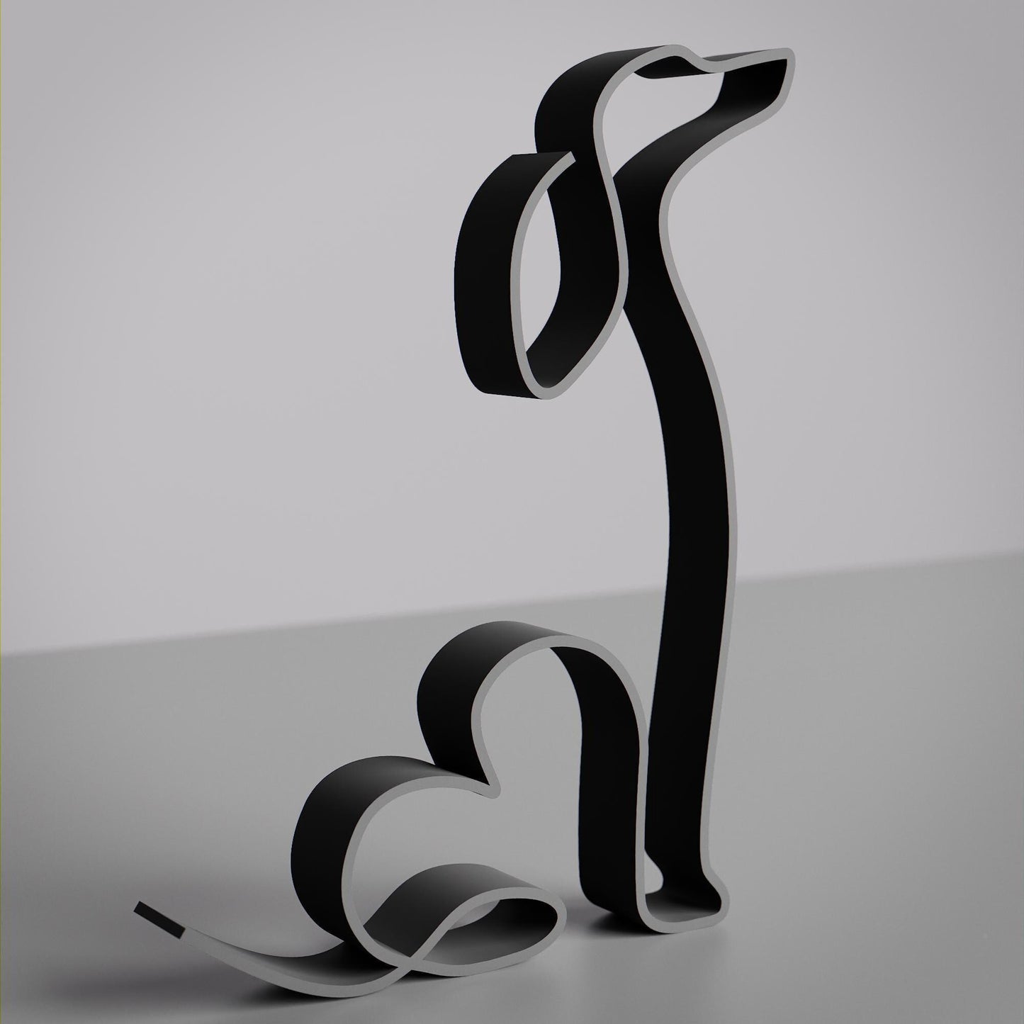 Afghan Hound Dog 06 - Line Art Figure