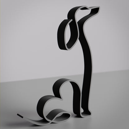 Afghan Hound Dog 06 - Line Art Figure