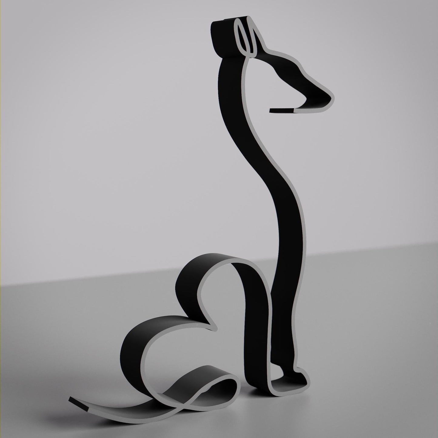 Podenco Dog 20 - Line Art Figure