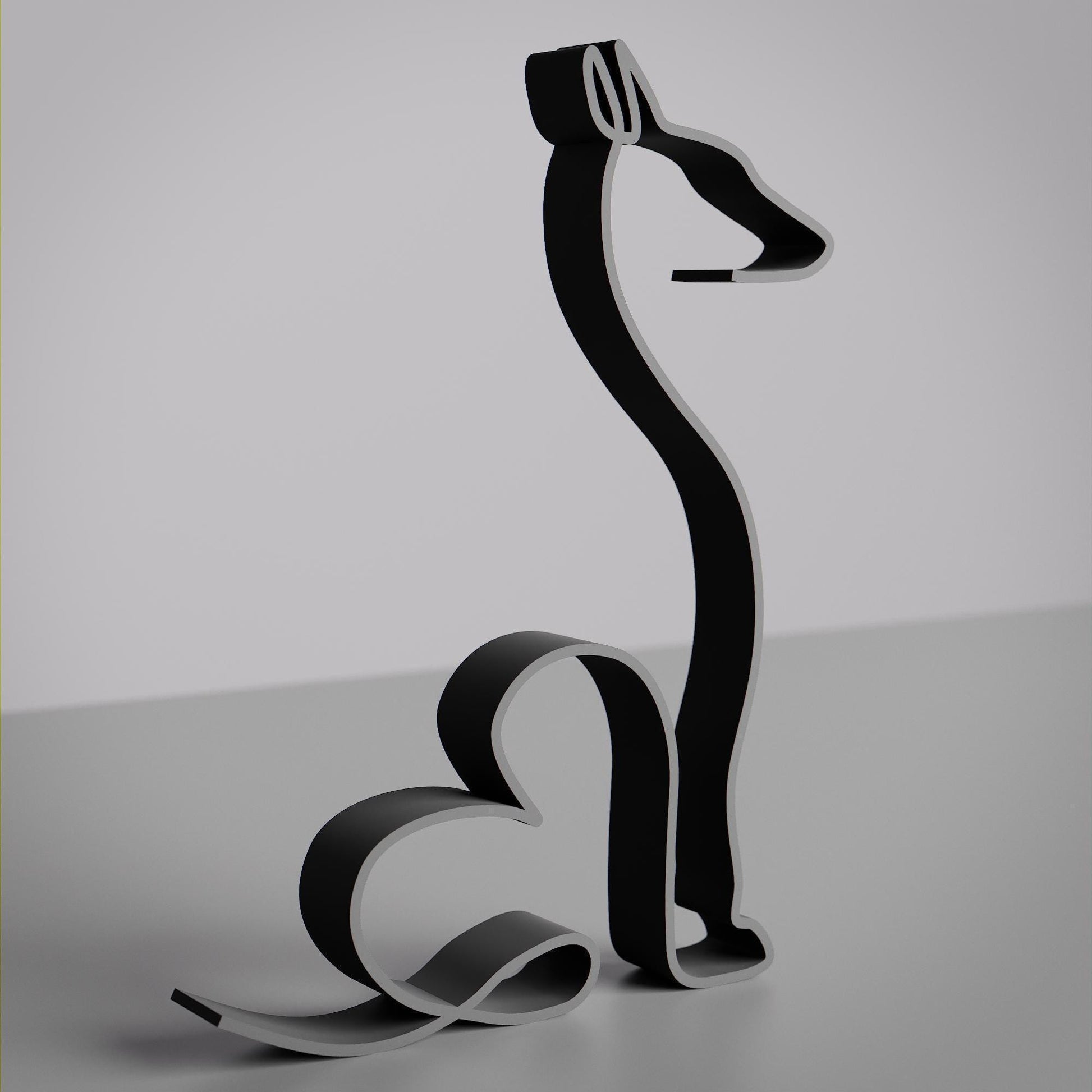Podenco Dog 20 - Line Art Figure